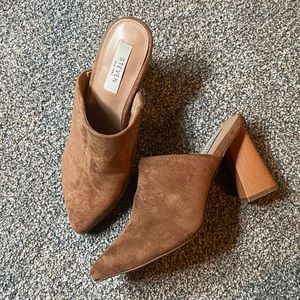 Steven by Steve Madden Block Heel Mule Brown Suede Women’s 7